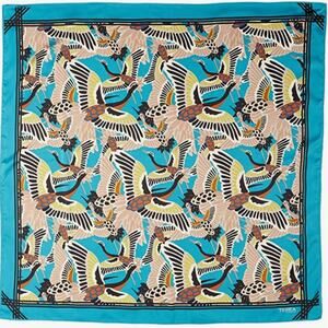 Terea Colorful Bird Pattern Oversized Scarf Nee